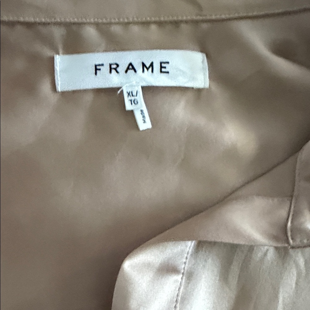Frame Denim Beige Button Down Shirt - Picture 3 of 4